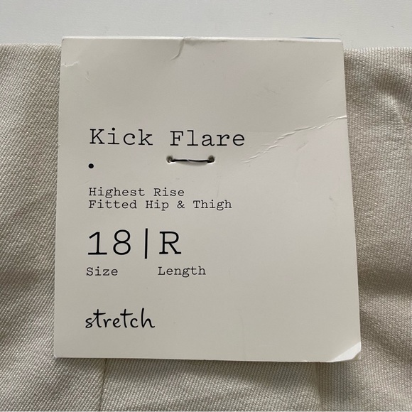 NEW A New Day Size 18R Khaki Beige Kick Flare Side Zip Stretch Pants Casual - Picture 4 of 13